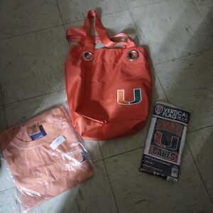 Orange University Tote Bag and Shirt Set